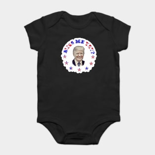 MISS ME YET? Patriotic Trump Stickers Magnets Baby Bodysuit